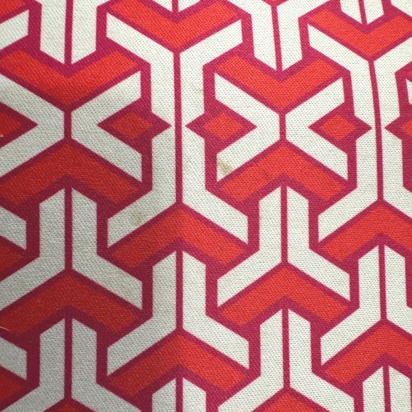 Parker & Hyde Women's Neoprene Tote Bag With Pouch Red White Blue Geometric - Picture 8 of 8